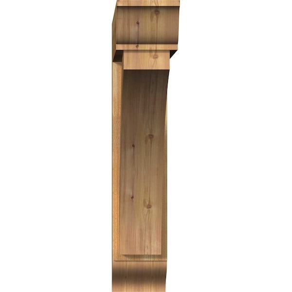 Thorton Traditional Rough Sawn Bracket W/ Offset Brace, Western Red Cedar, 8W X 40D X 40H